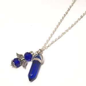 Gorgeous Guardian Angel & Healing Crystal Necklace